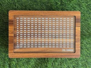Read more about the article “Handcrafted Wooden Saving Money Bank with Carved Design – Savings Box for Kids & Adults