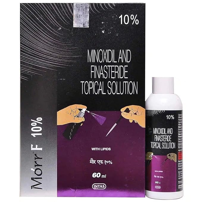ntroduction: What Is Morr F 10% Solution? Hair loss is a common concern affecting millions globally, especially men. Among the various treatments available, Morr F 10% Solution has emerged as a highly effective option. It combines Minoxidil (10%) and Finasteride in a topical form, offering a dual-action solution to combat androgenetic alopecia (male pattern baldness). In this comprehensive blog post, we’ll explore everything you need to know about Morr F 10% Solution — its ingredients, benefits, side effects, usage instructions, and where to buy it. This guide follows Yoast SEO principles to ensure clarity, readability, and searchability. What Makes Morr F 10% Unique? 1. Dual-Action Formula Unlike standard minoxidil solutions, Morr F 10% contains two powerful ingredients: Minoxidil (10%): A vasodilator that improves blood flow to the scalp, revitalizing hair follicles and promoting regrowth. Finasteride: A DHT (dihydrotestosterone) blocker that targets the hormonal cause of hair loss. 2. Topical Application This formulation is applied directly to the scalp, allowing the medication to act locally, reducing the risk of systemic side effects typically associated with oral finasteride. How Does Morr F 10% Work? Minoxidil Mechanism Minoxidil enlarges shrunken hair follicles and extends the growth (anagen) phase of the hair cycle. It reactivates dormant follicles, leading to thicker and longer hair strands over time. Finasteride Mechanism Finasteride inhibits the enzyme 5-alpha-reductase, which converts testosterone into DHT. DHT is a major factor in male pattern baldness. By reducing DHT levels in the scalp, finasteride helps prevent further hair thinning. Who Should Use Morr F 10%? Morr F 10% is recommended for: Men aged 18–49 suffering from androgenetic alopecia. Individuals with receding hairlines, thinning crowns, or overall hair loss. Those looking for a stronger alternative to minoxidil alone. Note: Morr F 10% is not recommended for women or children. Benefits of Using Morr F 10% Visible Hair Regrowth: Most users report new hair growth within 3 to 6 months of consistent use. Reduces Hair Fall: The DHT-blocking action of finasteride helps slow down or stop further hair loss. Thicker, Fuller Hair: Over time, hair becomes denser and healthier. Easy Topical Use: Applied directly to the scalp, avoiding systemic absorption in most cases. How to Use Morr F 10% Properly Application Instructions Clean and dry your scalp before application. Apply 1ml of the solution using the dropper, twice a day (morning and night). Focus on affected areas like the crown and hairline. Do not wash the treated area for at least 4 hours. Wash your hands after application. Tips for Best Results Stay consistent; skipping applications can delay results. Avoid using other hair products immediately after applying Morr F. Be patient — it may take several months to see noticeable improvements. Potential Side Effects of Morr F 10% Like any medication, Morr F 10% can cause side effects, although not everyone experiences them. Common Side Effects Itching or irritation at the application site Dry or flaky scalp Excessive hair shedding in the first few weeks (a normal "shedding phase") Rare but Serious Side Effects Unwanted facial/body hair Dizziness or headaches Swelling of hands or feet Decreased libido or erectile dysfunction (rare with topical finasteride) If any side effects persist or worsen, consult a doctor immediately. Precautions Before Using Morr F 10% Do a patch test before full use to check for allergic reactions. Consult a dermatologist, especially if you have heart conditions, prostate issues, or skin infections. Avoid applying to broken or irritated skin. This product is not suitable for women, particularly those who are pregnant or breastfeeding. Morr F 10% vs. Other Hair Loss Treatments Treatment Key Ingredient(s) Application Ideal For Cost Morr F 10% Minoxidil + Finasteride Topical Moderate to severe hair loss Moderate Rogaine (5%) Minoxidil Topical Mild to moderate loss Moderate Oral Finasteride Finasteride Oral Moderate loss Affordable Hair Transplant N/A Surgical Severe, irreversible loss Expensive Where to Buy Morr F 10% You can buy Morr F 10% from: Online pharmacies like NetMeds, Tata 1mg, or PharmEasy Local pharmacies (with a prescription) Dermatologist clinics that offer prescription products Always ensure you're buying from a reputable source to avoid counterfeit products. Storage Instructions Store in a cool, dry place away from direct sunlight. Keep out of reach of children. Do not freeze. Frequently Asked Questions (FAQ) 1. How long does it take to see results from Morr F 10%? You may begin to see visible results after 3 to 6 months, with continued improvement over a year. 2. Can I stop using Morr F once I see new hair? Stopping the treatment will likely cause any newly grown hair to fall out within a few months. Continuous use is required to maintain results. 3. Can Morr F 10% be used by women? No. Finasteride is not approved for use in women due to potential hormonal side effects and risks during pregnancy. 4. Is Morr F better than Minoxidil alone? Yes. The combination of Minoxidil and Finasteride has shown better efficacy in clinical trials compared to Minoxidil alone. 5. Is a prescription required? In many countries, a prescription is needed for finasteride-based products. Check with your local regulations or consult a dermatologist. Final Thoughts: Is Morr F 10% Worth It? Morr F 10% Solution is a scientifically backed, dermatologist-recommended product for men struggling with hair loss. Its combination of 10% Minoxidil and topical Finasteride provides a comprehensive solution that addresses both the symptoms and hormonal causes of baldness. For those who want to avoid oral finasteride due to systemic side effects but still want its benefits, Morr F offers an ideal compromise. With proper and consistent use, you could achieve noticeable regrowth, thicker hair, and improved confidence. SEO Key Takeaways Focus keyword: Morr F 10% Secondary keywords: minoxidil and finasteride solution, hair loss treatment for men, topical finasteride, hair regrowth solution Internal linking: You may link to related blog posts on hair care, other minoxidil products, or dermatologist consultations. External linking: Link to studies or reputable medical sources like Mayo Clinic or WebMD for authority. Yoast tips used: Proper subheadings (H2, H3), transition words, active voice, focus keyword density, meta description, short paragraphs, and bullet points.
